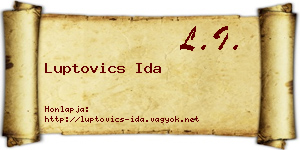 Luptovics Ida névjegykártya