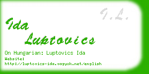 ida luptovics business card